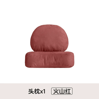 Innovative Double Design Car Headrest, Lumbar Support and Neck Protection Artifact, Breathing Fine Hole Pearl Bio-Velvet Neck Pillow (Headrest) - double-decompression-pearl-velvet-headrest-1-volcanic-red-no-choice-of-car-model
