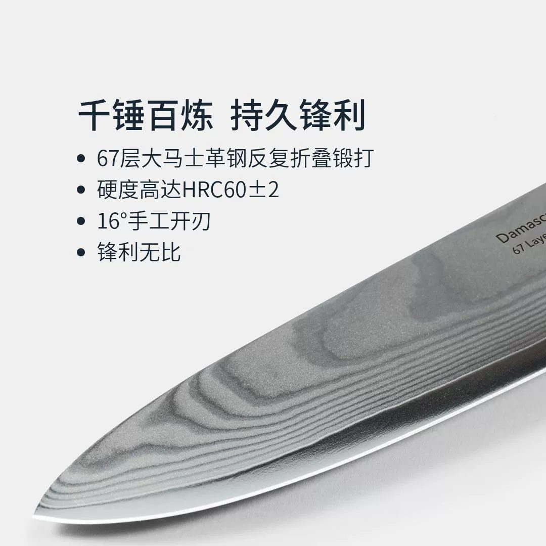 Набор ножей Fire Damascus из 5 предметов для кухни, кухонный нож, стальной нож для резки овощей и фруктов из композитной стали