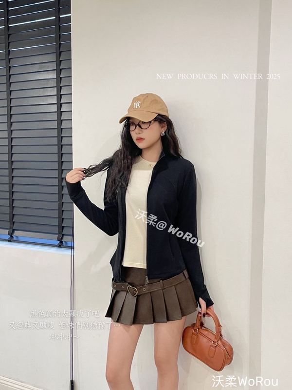 沃柔WR218半冬礼馨三山衣立领外套保暖防风外穿瑜伽显瘦卫衣女士|undefined