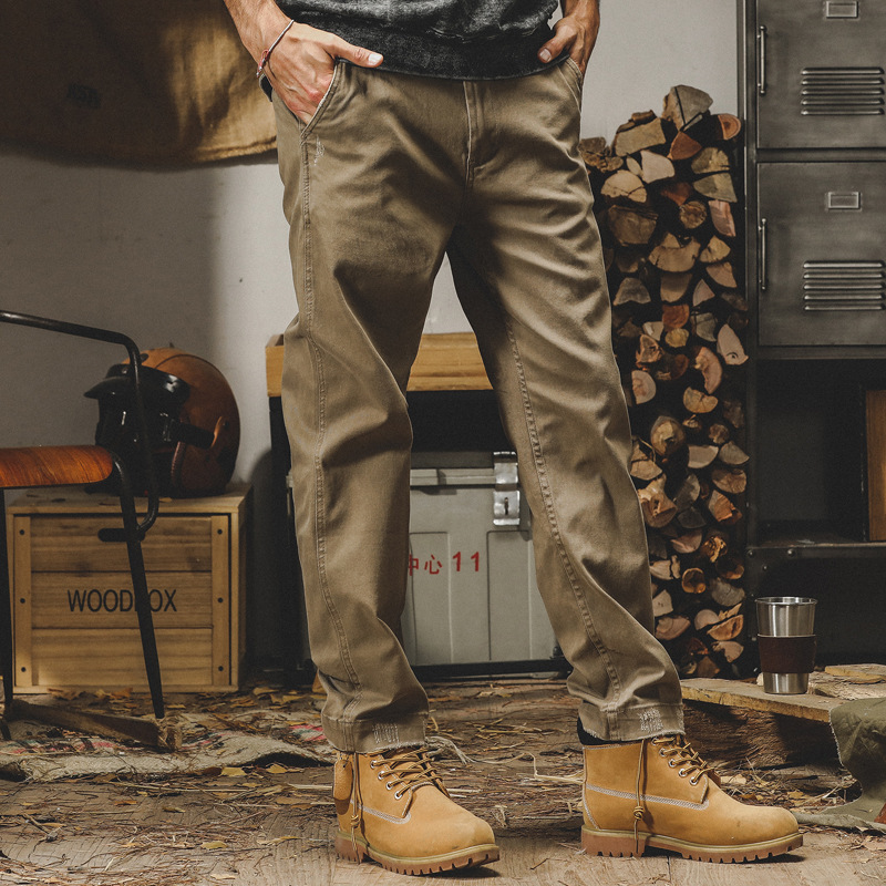 Jayleno American Heavy Retro Rigid Tooling Pants Men's Autumn Twill Stretch Straight Men's Casual Pants Jayleno American Heavy Retro Rigid Tooling Pants Men's Autumn Twill Stretch Straight Men's Casual Pants