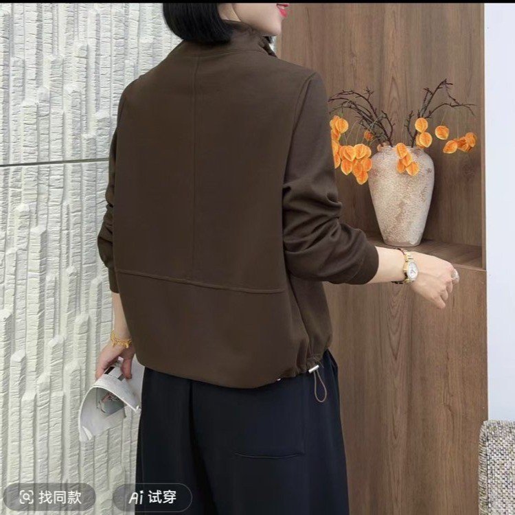 一件代发网店爆款，原装正品2025年秋季新款时尚半拉链立领卫衣|undefined