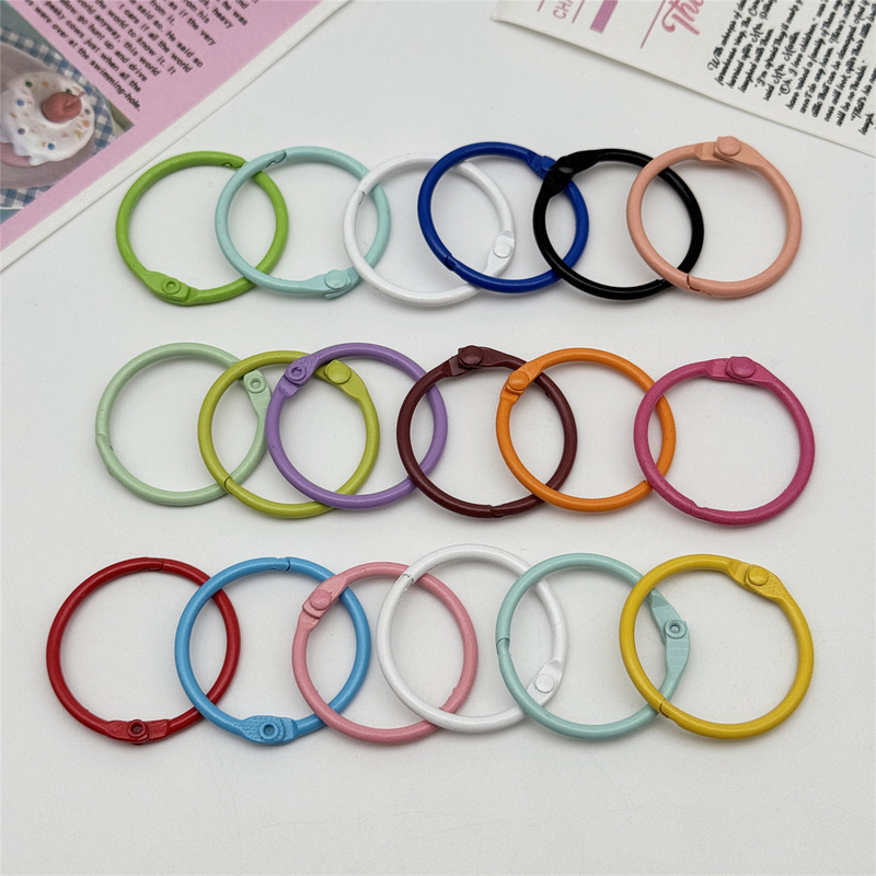 Colorful Metal Book Rings, Painted DIY Keychain Binder Rings, Calendar Binding, Cute Style Colorful Metal Book Rings, Painted DIY Keychain Binder Rings, Calendar Binding, Cute Style