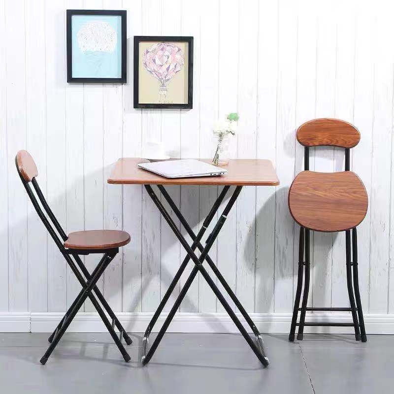 Taburete plegable silla de comedor doméstica taburete silla de respaldo silla de entrenamiento silla de dormitorio de estudiantes silla de computadora simple taburete redondo plegable