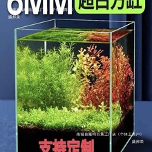 厂家金晶溪流直降小型超白玻璃斗鱼缸生态缸方缸缸鱼缸超白大促