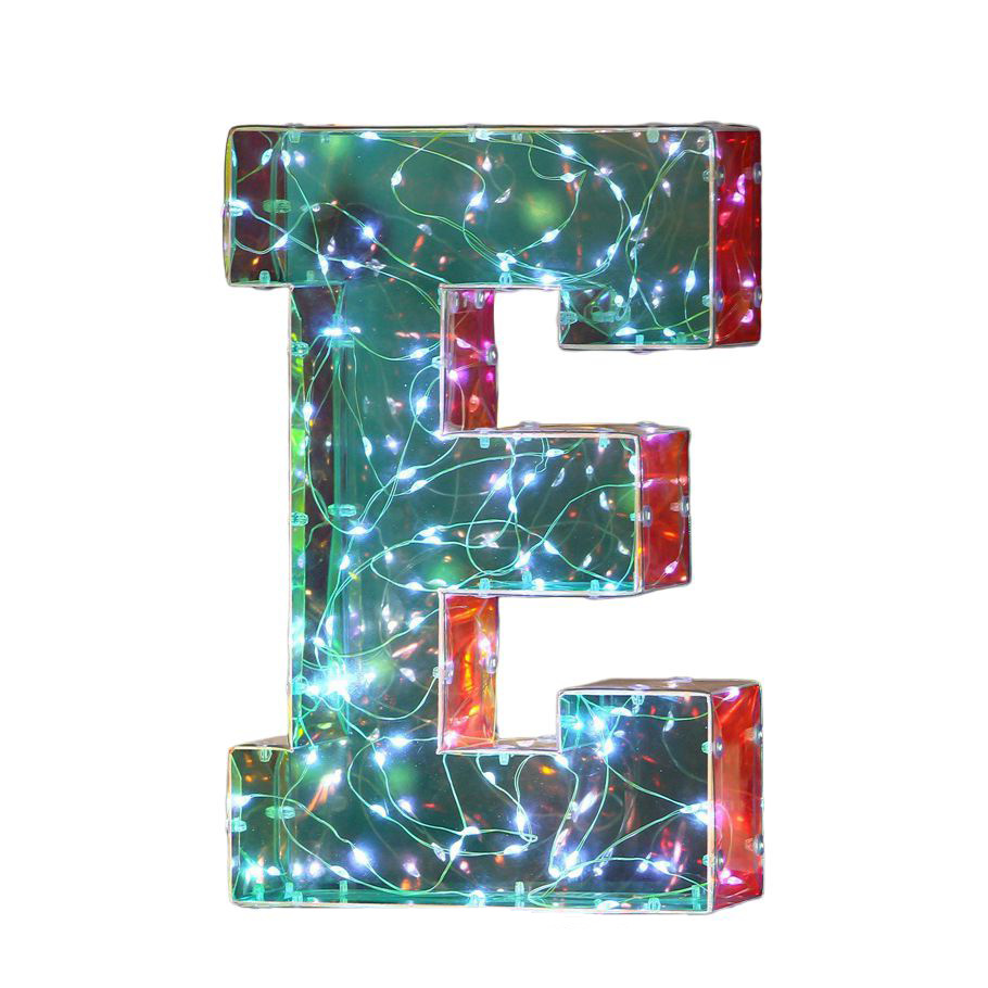 Glowing letter e