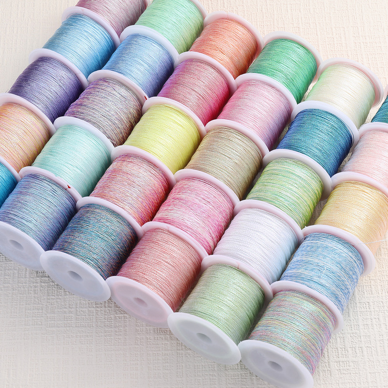 Gold Thread, Gold and Silver Thread, Iridescent Thread, DIY Jewelry Accessories, Bracelet Braiding Cord, Handmade Weaving Thread, Strand Thread, Jade Thread Materials