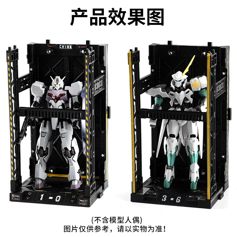 Gundam modelo Gnaku HG/RG pantalla base escena figura máscara dibujos animados personaje de anime caja de almacenamiento