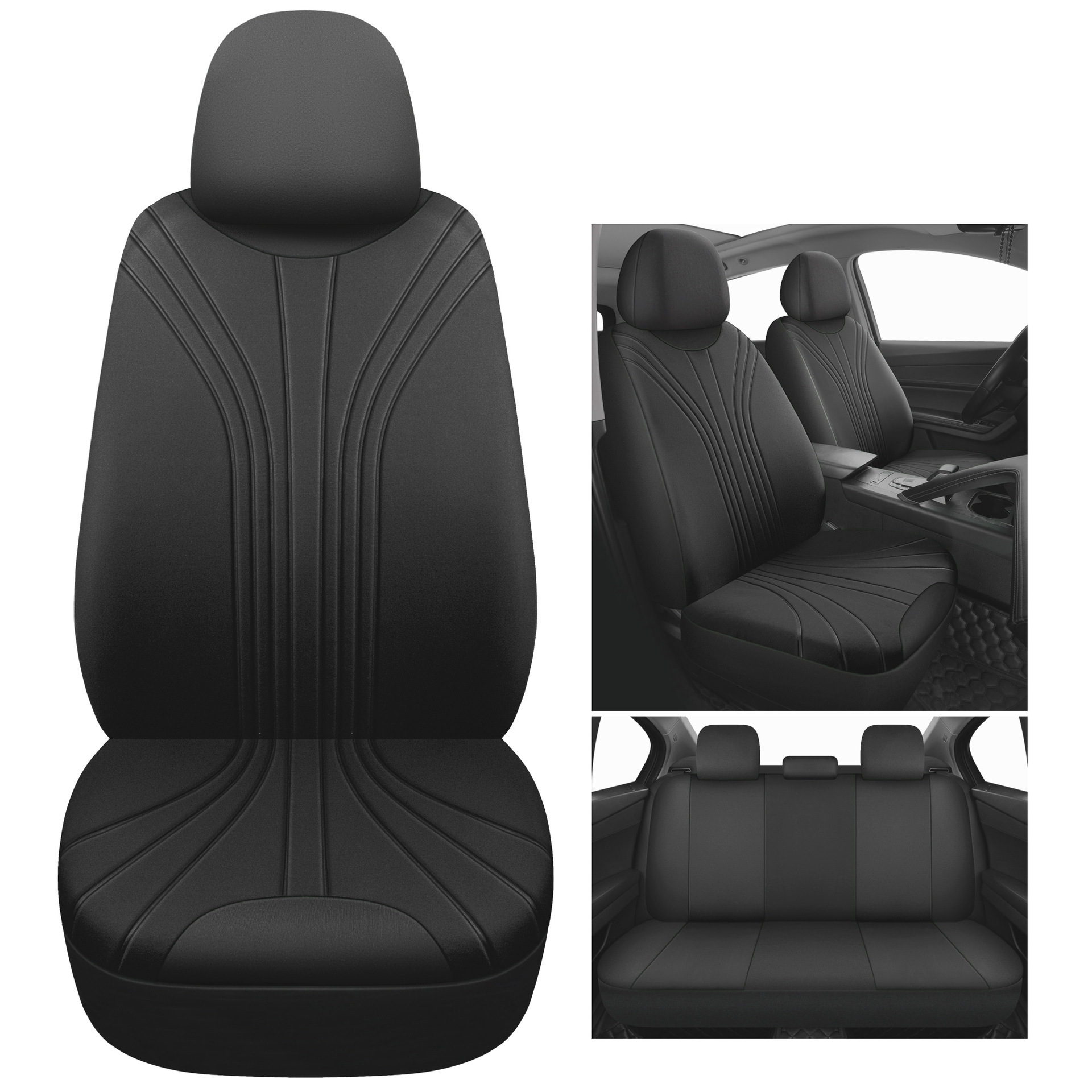 Cross-Border New Model Glacier Pattern Pressed Fabric Five-Seater Universal Car Seat Cover for All Seasons, Hot-Selling on Amazon Mexico