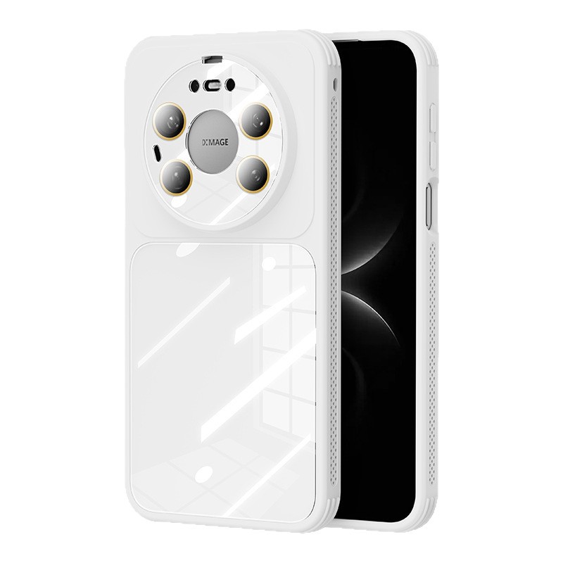 Aplicable a Huawei mate80promax macarón vidrio caso de teléfono celular original silicona polvo sensación de piel caja dura a prueba de caídas