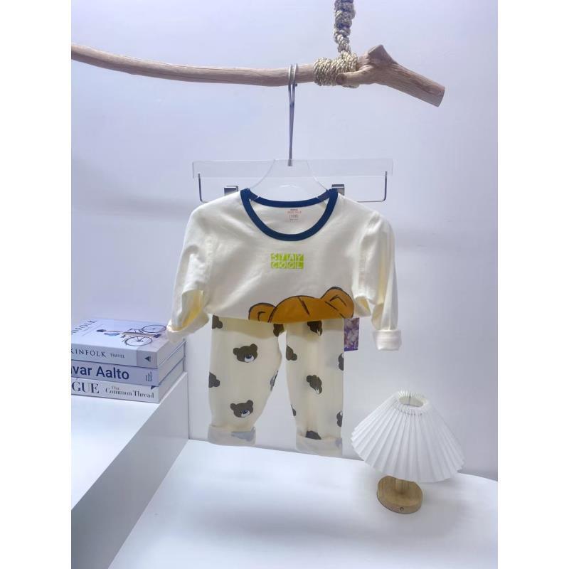 【爱啦爱啦】新款卡通家居服套装男女童春秋薄款透气莱卡棉套|undefined