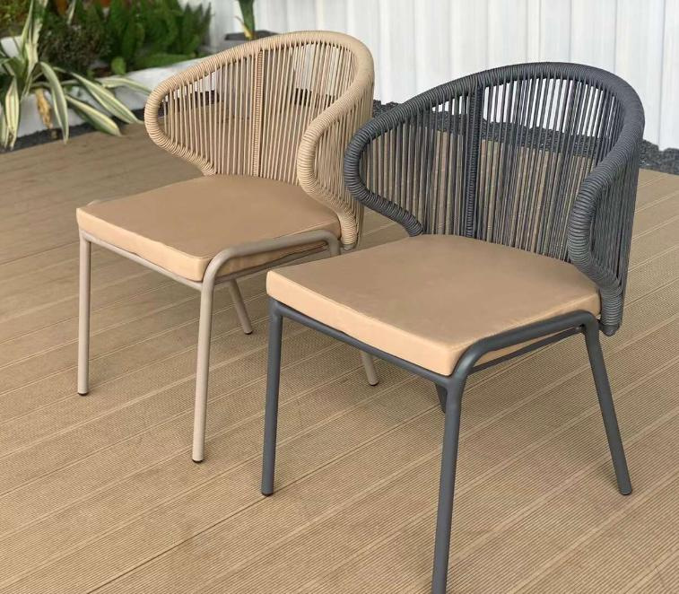 Mesa y silla al aire libre combinación patio ocio silla de caña comedor terraza silla al aire libre silla de cafeteria jardín silla de caña