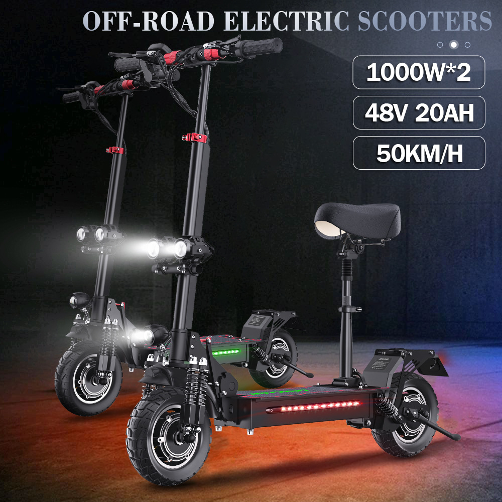 Scooter eléctrico transfronterizo scooter plegable todoterreno de 10 pulgadas de dos ruedas Scooter image 3
