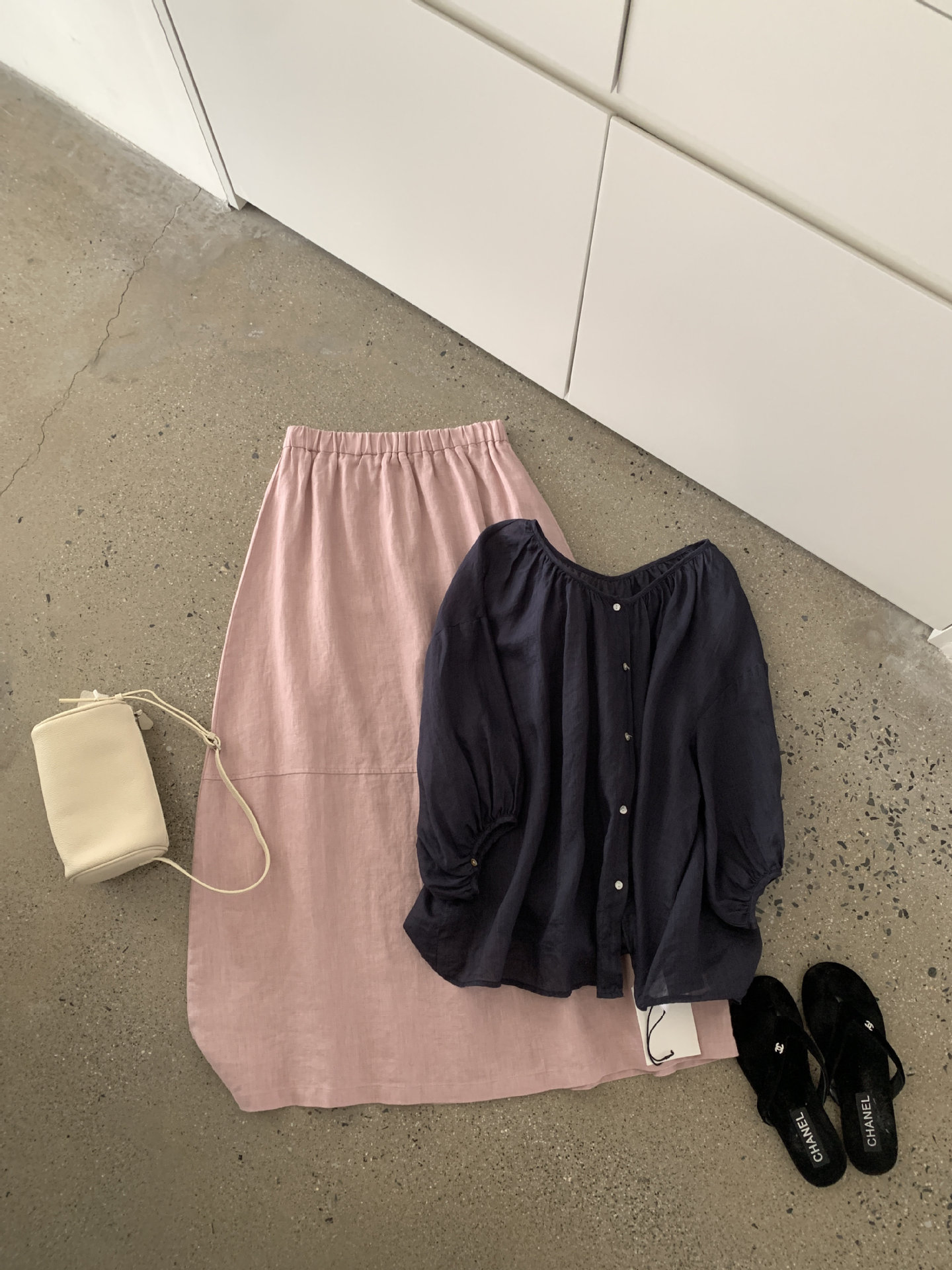 Áo sơ mi nữ linen tay lỡ phong cách Pháp i miss 2026 — xanh đậm, màu trắng, Bột cam, Vàng nhạtcolor chi tiết 29