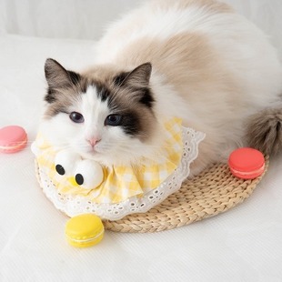 Cat bib dog saliva towel pet lace scarf cat collar pet jewelry factory wholesale