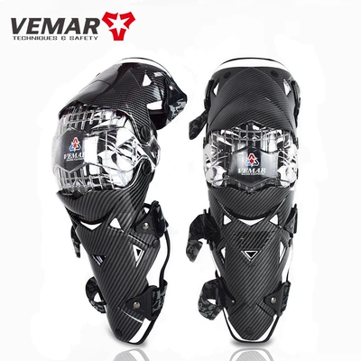 Vemar New Motorcycle Knee Pads for All Seasons, Anti-Fall Motorcycle Off-Road Protective Gear, Leg Pads for Men and Women, Anti-Fall (Motorcycle Safety Supplies) - white