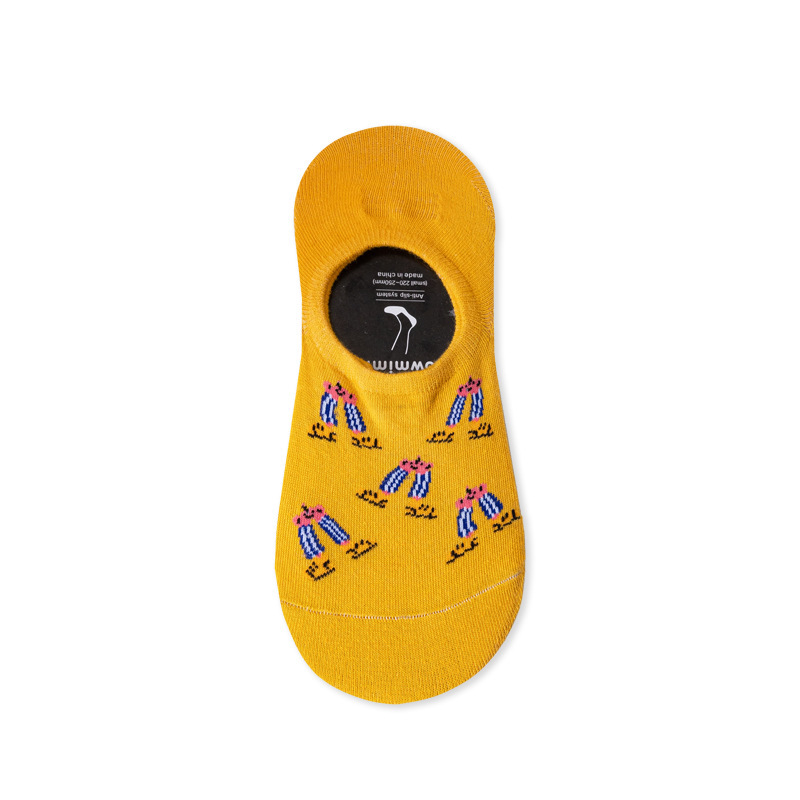 Calcetines invisibles de personalidad de dibujos animados Calcetines de moda coreana Calcetines ins sweet boat Calcetines hombres y mujeres calcetines invisibles al por mayor