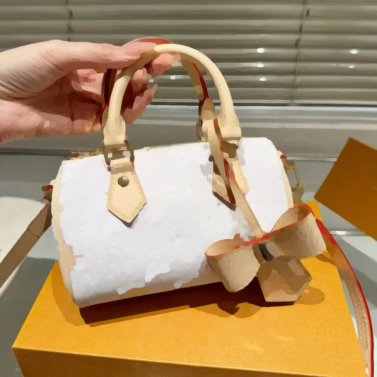 삼색 베개 가방 16cm