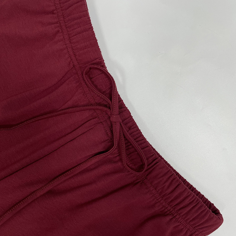 Women's Slim Fit Camisole Vest And Drawstring Trouser Pant Set_voghion.com