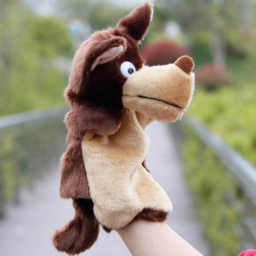 Hand puppet plush toy kindergarten story props Big Bad Wolf hand puppet parent-child cross-border 21 years new comfort doll
