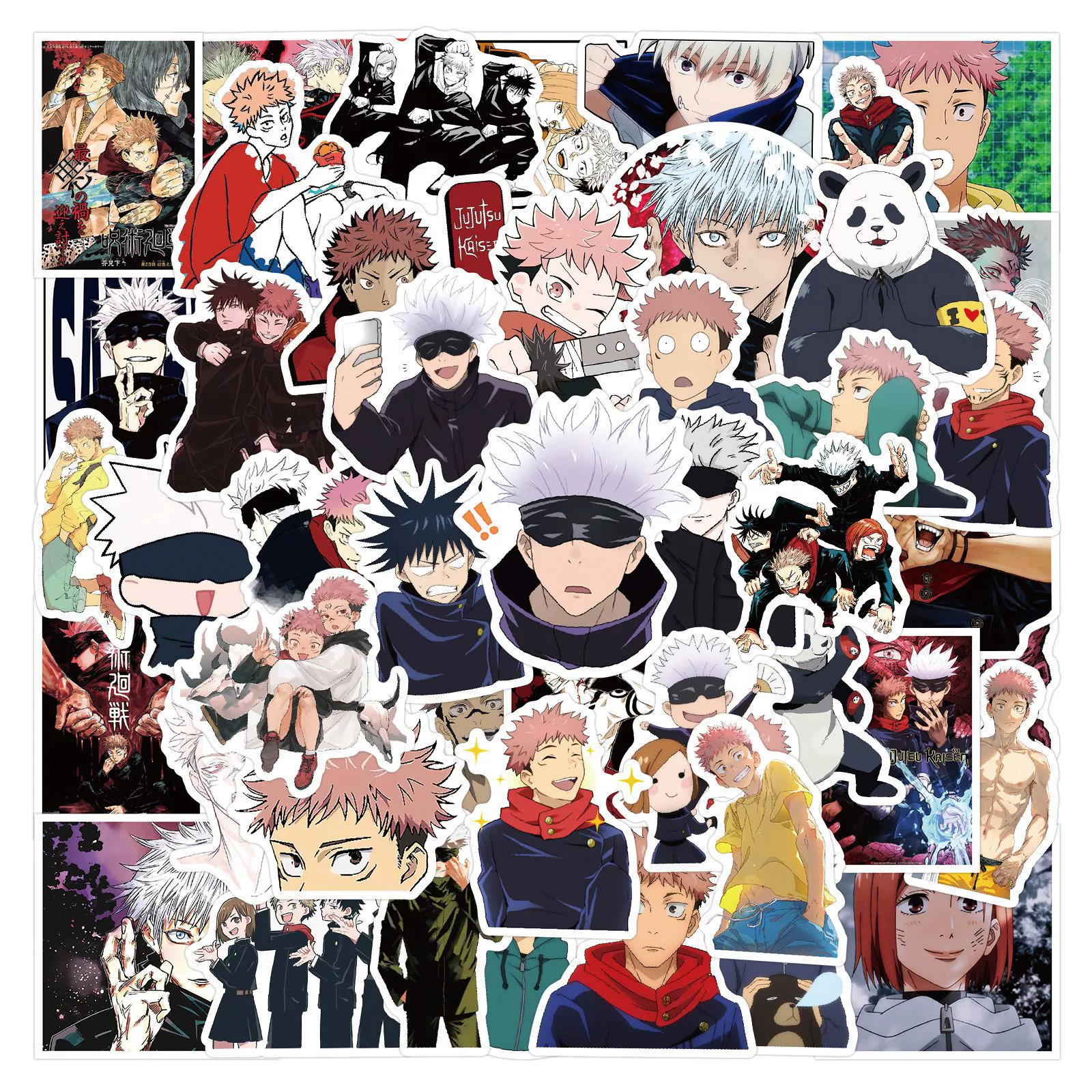 Мультфильм Jujutsu Kaisen, чемодан со стеклом, ноутбук, водонепроницаемая наклейка, наклейки