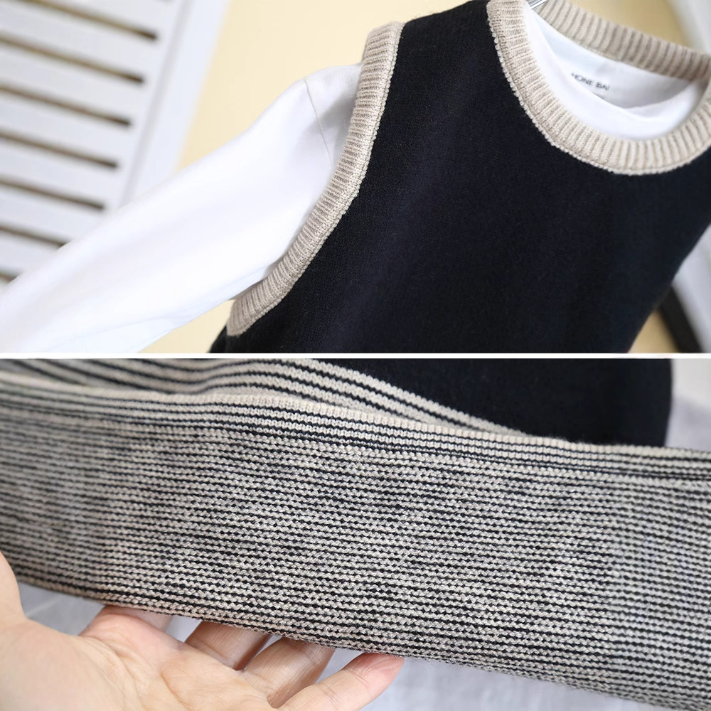 7805 chaleco coreano para niños 2025 primavera nuevo estilo chaleco de estilo extranjero niño bebé chaleco de punto primavera y otoño top image 4