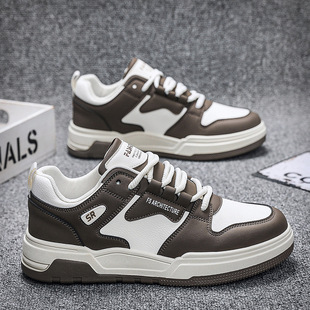 Casual platform sneakers 2024 lightweight men's breathable Hong Kong style non-slip all-match trendy spring new student men's shoes