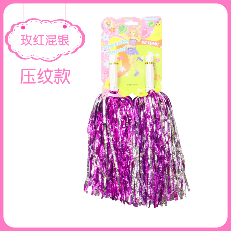 Pompones de Cheerleading de Plástico con Mango Artesanal para Baile
