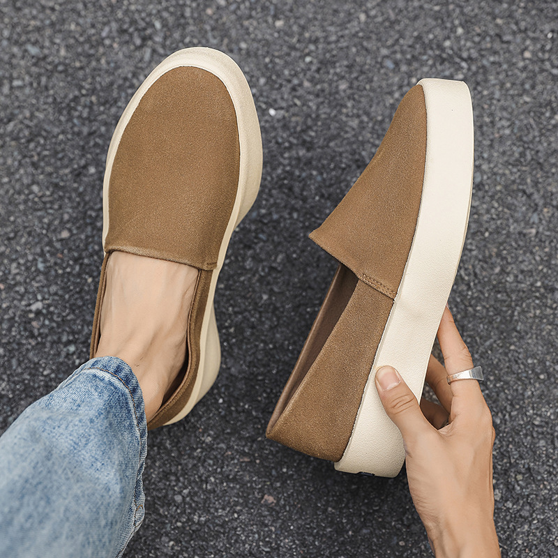 Men's Shoes New Slip-On Niche Lazy Loafers Sneakers Men's Jelly Rubber Trendy Sports Casual Men's Shoes