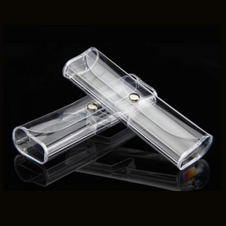 New fashion simple glasses case transparent myopia reading glasses case ultra light portable