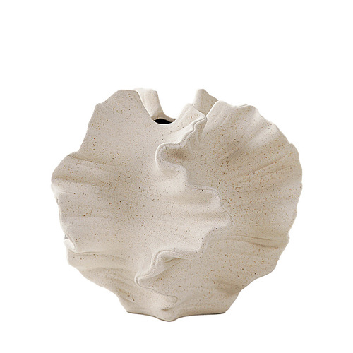 European-style plain-fired white ceramic vase with frosted texture, hydroponic dried flower inserts, home decoration ornaments, gifts and crafts