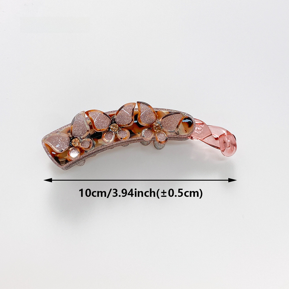 Grensoverschrijdende grote bananenclip verticale clip vlinder verticale clip Japanse en Koreaanse high-end ponda clip diamanten ingelegde haarspeld glitter haarspeld_voghion.com
