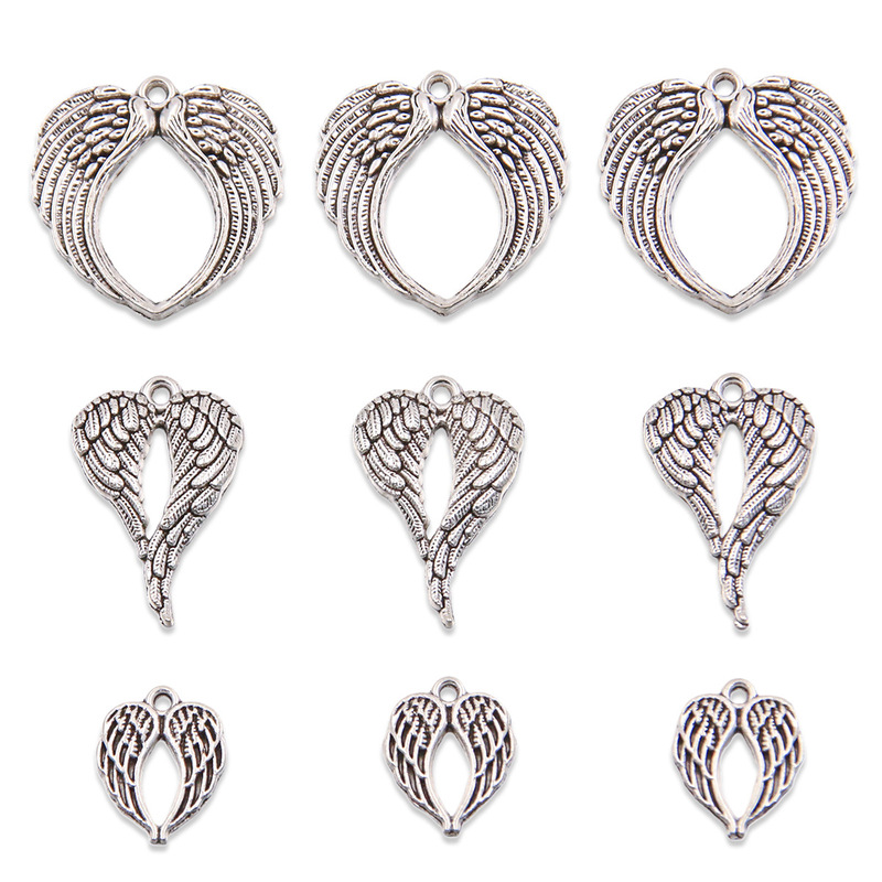 3 wings explosion diy alloy hollow Christmas small pendant charm handmade necklace bracelet accessories