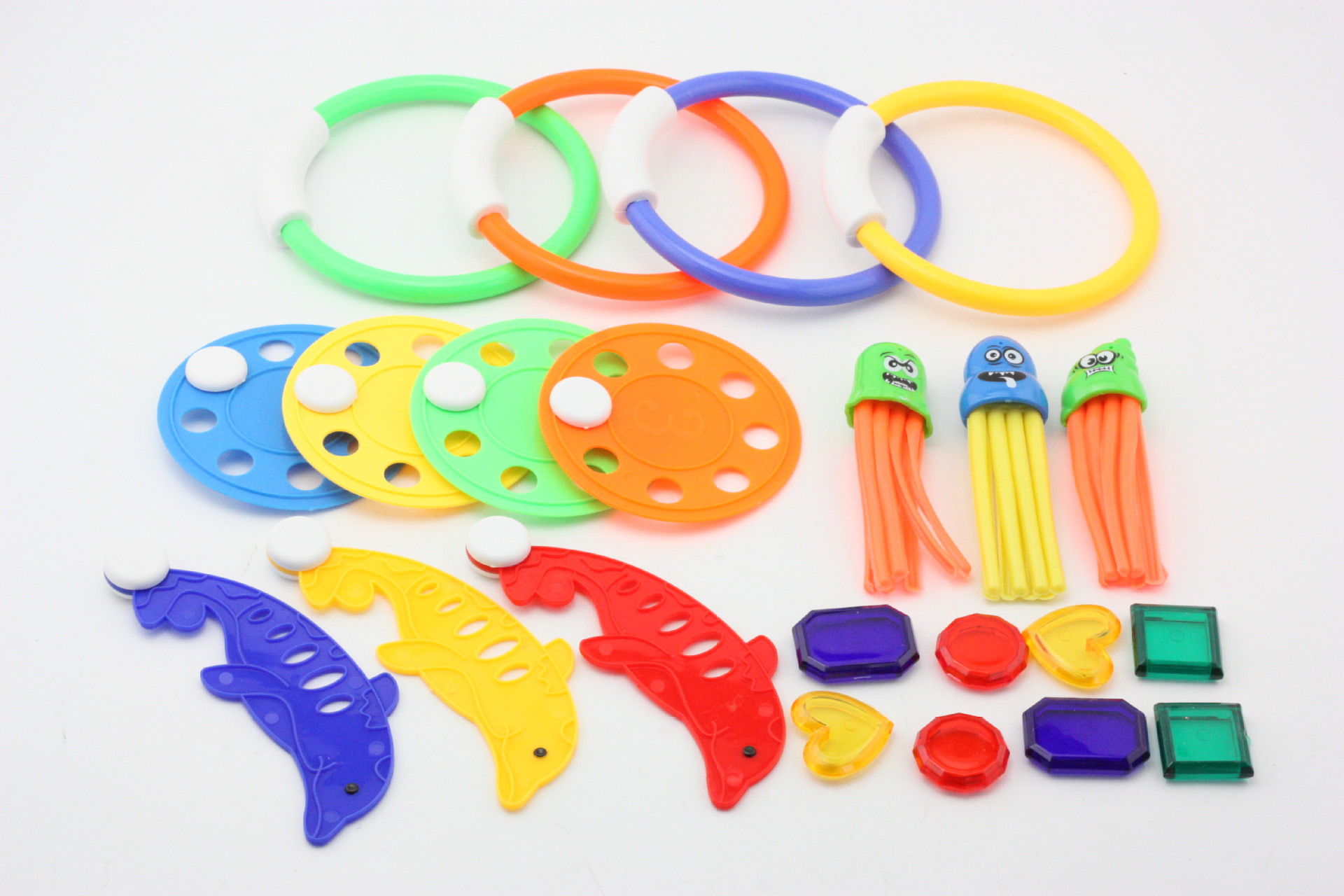 Juguetes de buceo transfronterizos Piscina al aire libre para niños Búsqueda del tesoro Buceo Peces y algas Torpedo Gemas Juego de juguetes acuáticos