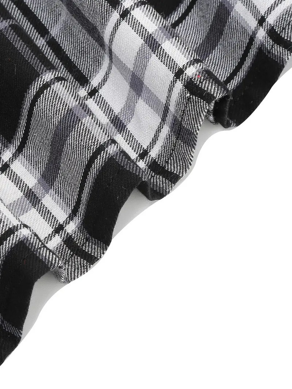 アマゾンヨーロッパとアメリカの服不規則なチェック柄長袖ドレスレトロスタイル卸売ファッション気質ヨーロッパとアメリカのファッション|undefined