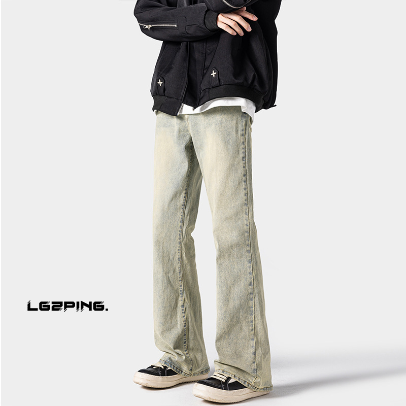 Jeans for Men and Women, Spring Trendy High Street Cleanfit Style, Tall Black Casual Long Pants, Straight-Leg Flared Pants Jeans for Men and Women, Spring Trendy High Street Cleanfit Style, Tall Black Casual Long Pants, Straight-Leg Flared Pants