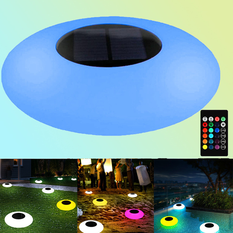 Solar Swimming Pool Light, Water Floating Light, Outdoor Courtyard Ground Plug-In Led Light, Remote Control Colorful Changing Zhongshan Source Factory