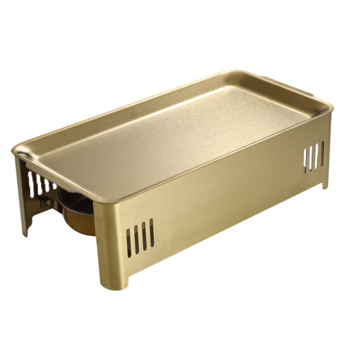 Korean stainless steel barbecue grill skewers incense burner golden alcohol stove heating dinner stove grill pan barbecue rack