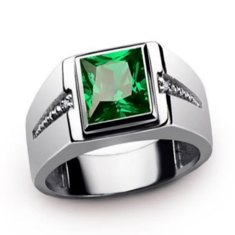 Silver green diamond