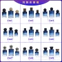便携式圆柱形渐变100ml分装瓶