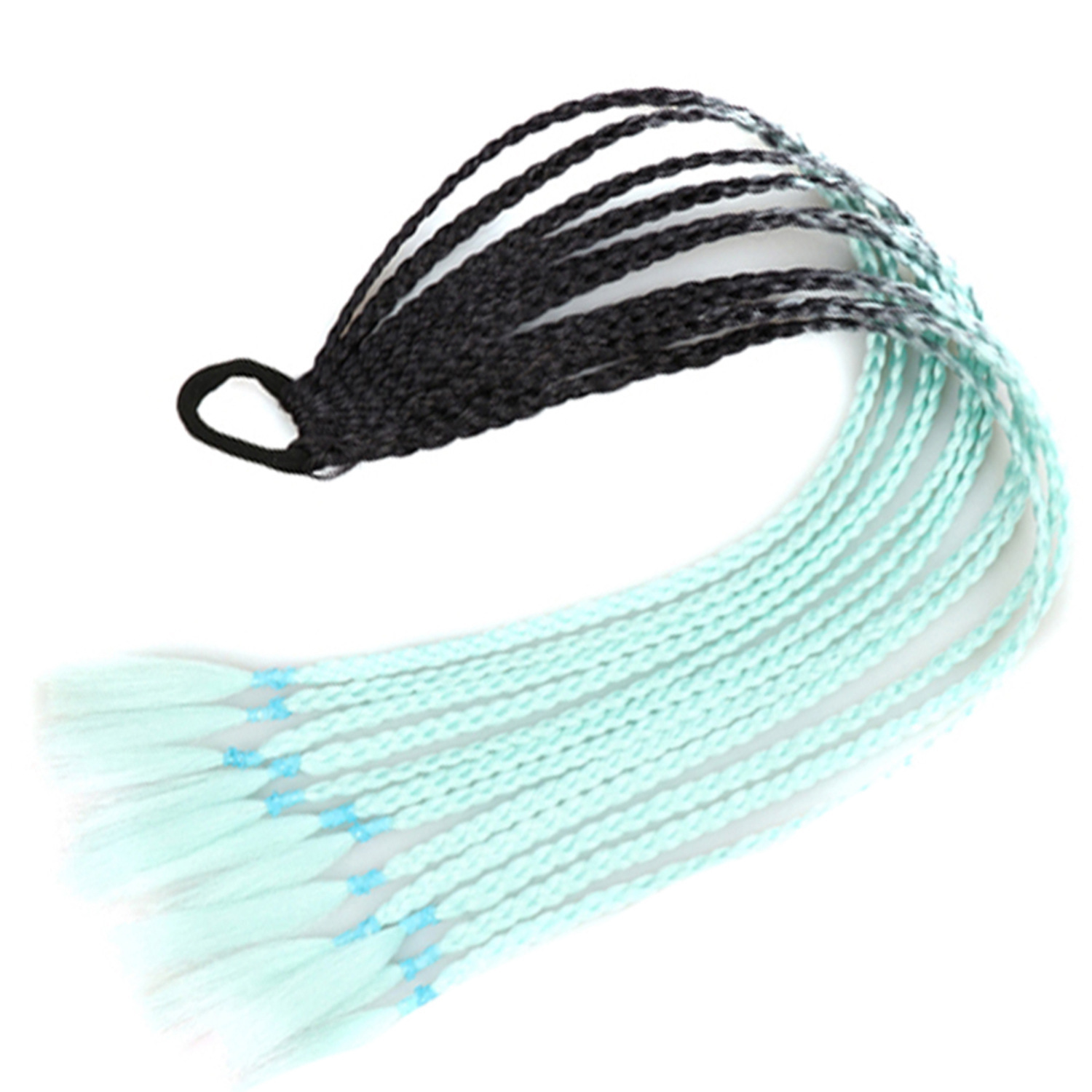 Trenzas de color de tres hebras de cola de caballo de tela de alta temperatura de seda sucia trenzas de cabello tipo peluca