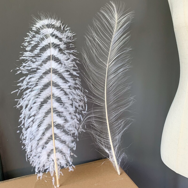 New personalized burnt silk ostrich feather bridal creative makeup and styling stage makeup headpiece with European-style burnt silk feathers