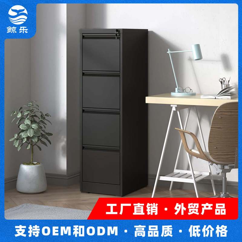 Personalizado de acero de cuatro cajas de tarjetas de archivos de oficina con almacenamiento de datos de bloqueo tipo cajón gabinete de trabajo colgante fábrica de Luoyang