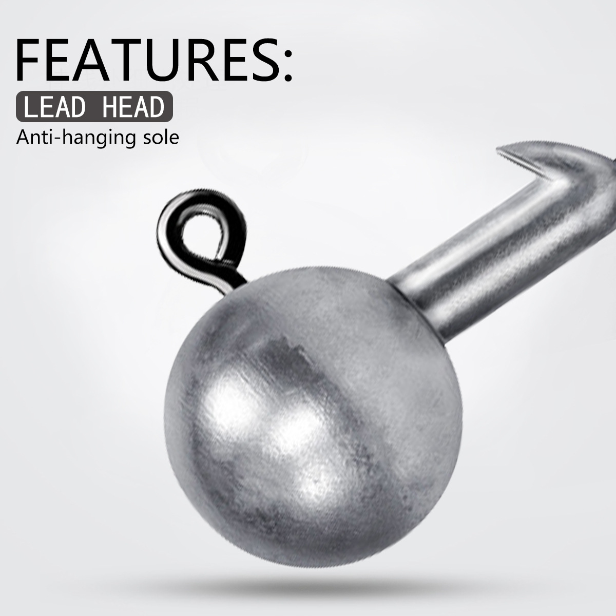 Olověné háčky na ryby vyztužené háčky s protihrotem 10 kusů_voghion.com