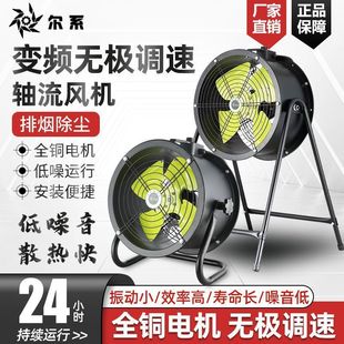 Permanent Magnet Variable Frequency Axial Flow Fan 220V Stepless Speed Adjustable Floor Fan High Power Large Air Volume Industrial Exhaust Fan
