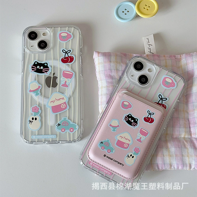 Яблоко, совместимый держатель карты, акриловый чехол для телефона, iPhone 13