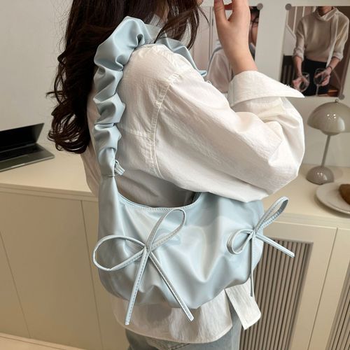 Women's Spring 2025 Large Capacity Fashion Baggy Design Crossbody Bag with Folds Commuting Dumpling Bag