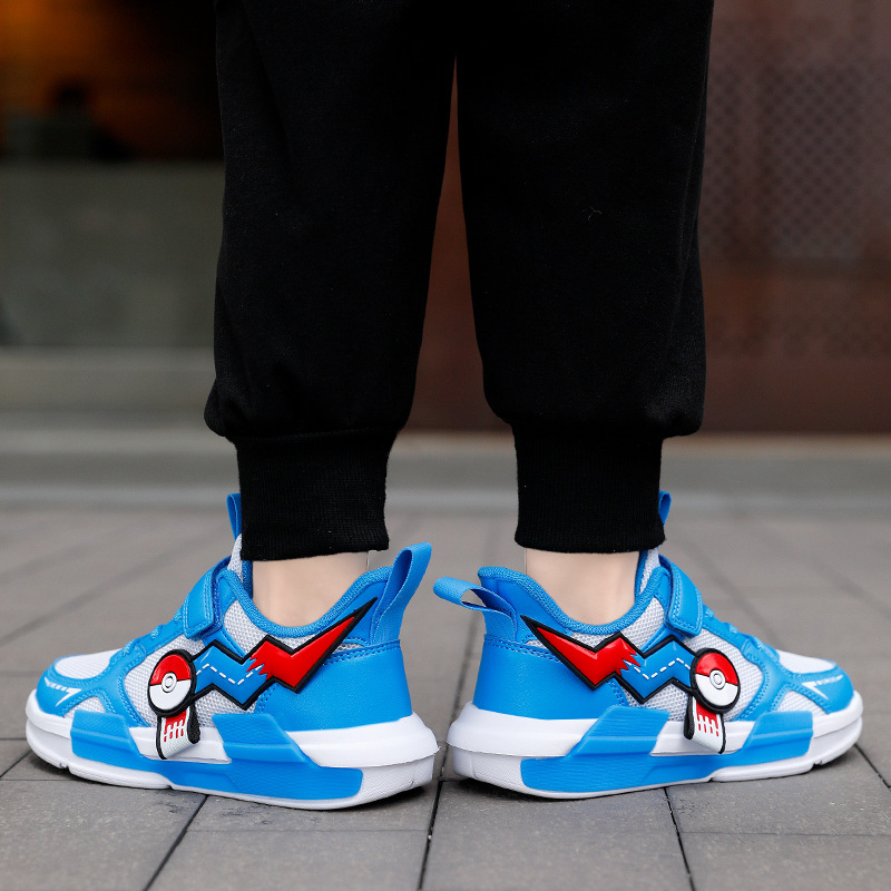 Autumn Middle and Large Children's Shoes, Boys' Sports Shoes, Primary School Students' Single Mesh Children's Shoes, Boys' Travel Shoes, Qi Tail Foreign Trade