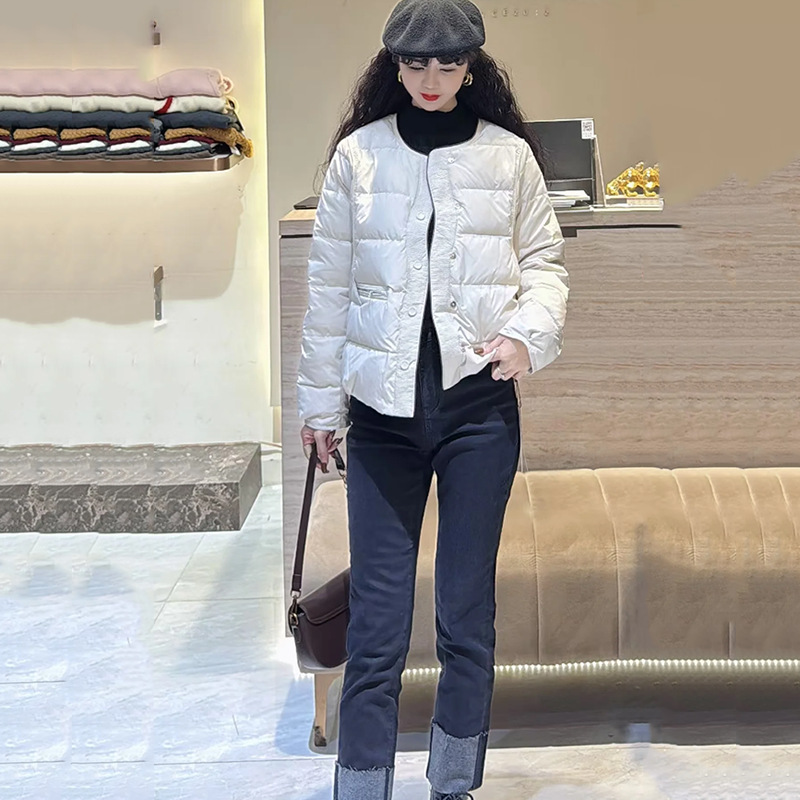 羽绒棉服女短款冬季2024年新款韩版显瘦小个子面包服保暖圆领外套