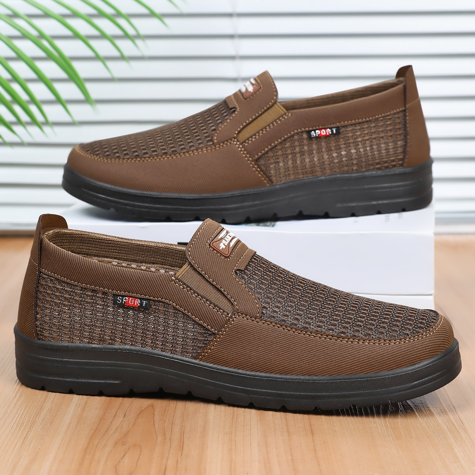 Zapatos de tela para hombre 2025 verano nuevo estilo transfronterizo todo-fósforo color sólido zapatos individuales zapatos papá clásicos de suela blanda zapatos casuales viejos de Beijing