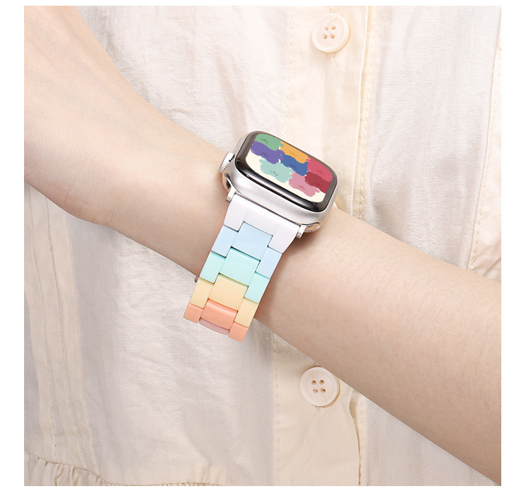 45g Weight Watch Strap Classification Arylic Material Solid Color Pattern Retro Style Retro Solid Color Watch Strap 4